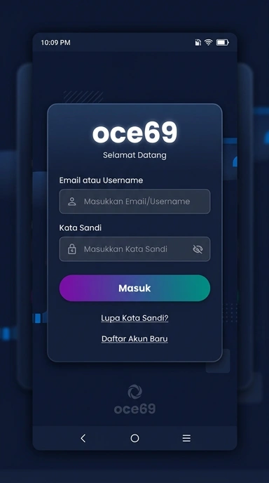 Tampilan halaman login oce69